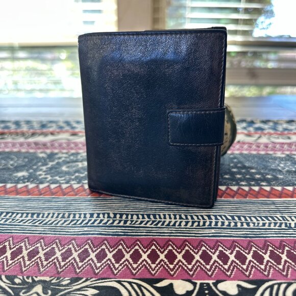 Salvatore Ferragamo Silver Navy Ombre Vintage Compact Wallet - Picture 4 of 10